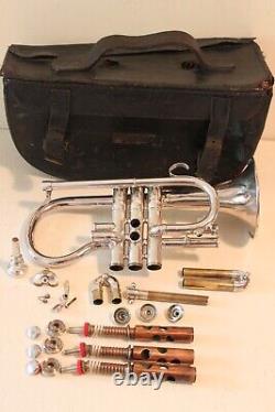 Boosey & Co London Silver Eb Solbron Soprano Cornet Original Case and Mouthpiece