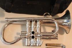 Boosey & Co London Silver Eb Solbron Soprano Cornet Original Case and Mouthpiece