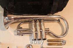 Boosey & Co London Silver Eb Solbron Soprano Cornet Original Case and Mouthpiece