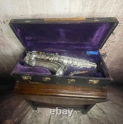 Boosey & Hawkes Silver Plated Imperial Alto Saxophone 1938, with original box
