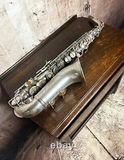 Boosey & Hawkes Silver Plated Imperial Alto Saxophone 1938, with original box
