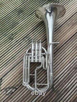 Boosey & Hawkes Sovereign Eb Tenor Horn-Silver Plated -Original Round Stamp