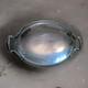 Bouillet Bourdelle silver plated flat model with fluted acanthus feet shells