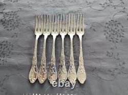 Boulenger Chardons 11 Large Table Forks In Silver Plated Art Nouveau