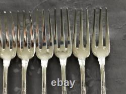 Boulenger Chardons 11 Large Table Forks In Silver Plated Art Nouveau