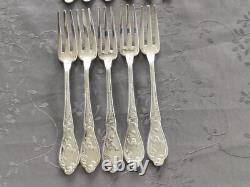 Boulenger Chardons 11 Large Table Forks In Silver Plated Art Nouveau