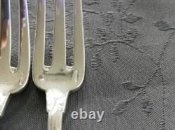 Boulenger Chardons 11 Large Table Forks In Silver Plated Art Nouveau