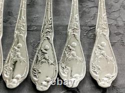 Boulenger Chardons 11 Large Table Forks In Silver Plated Art Nouveau
