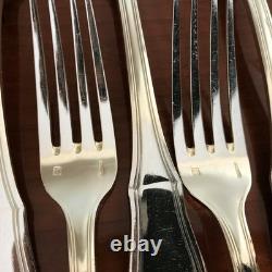 Boulenger silverware, 12 table forks, Regency style, silver-plated metal