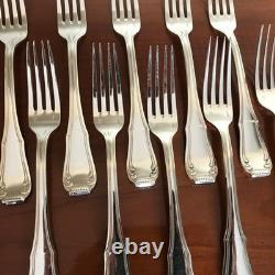 Boulenger silverware, 12 table forks, Regency style, silver-plated metal