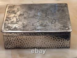 Box Jewelry Silver Plated Scene Romantic Courteous Silver Silber
