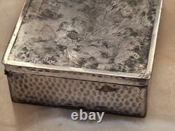 Box Jewelry Silver Plated Scene Romantic Courteous Silver Silber