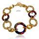Bracelet Original Crystals Volcano Ring Gold Gold Plated Silver Certificate