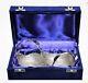 Brass Silver-plated Twin Duck Decorative Dining Bowl Set Original Blue Box