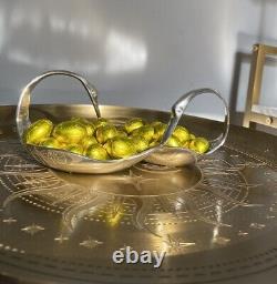 Brass Silver-plated Twin Duck Decorative Dining Bowl Set Original Blue Box