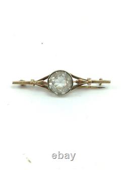 Brooch Rock Crystal Silver 875 Soviet Vintage Gilding Women Jewelry Gold Plated
