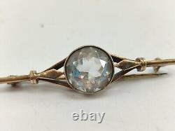 Brooch Rock Crystal Silver 875 Soviet Vintage Gilding Women Jewelry Gold Plated