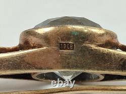 Brooch Rock Crystal Silver 875 Soviet Vintage Gilding Women Jewelry Gold Plated
