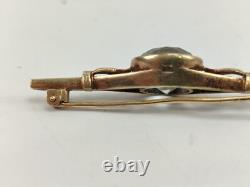 Brooch Rock Crystal Silver 875 Soviet Vintage Gilding Women Jewelry Gold Plated