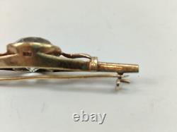 Brooch Rock Crystal Silver 875 Soviet Vintage Gilding Women Jewelry Gold Plated