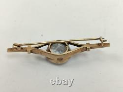 Brooch Rock Crystal Silver 875 Soviet Vintage Gilding Women Jewelry Gold Plated