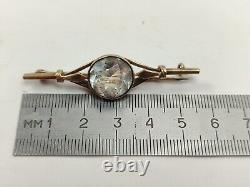 Brooch Rock Crystal Silver 875 Soviet Vintage Gilding Women Jewelry Gold Plated