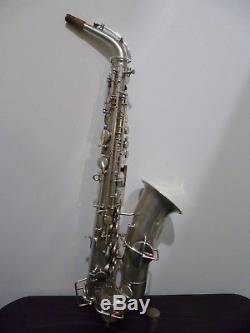 Buescher 24/5 True Tone Alto Saxophone 2tone Matt Silver Plated, Original Snaps