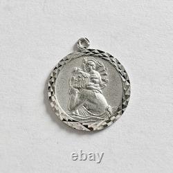 Bundle of 4 Vintage Silver Saint Christopher Pendants Enamel Gold Plated 11.10g