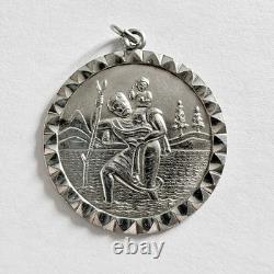 Bundle of 4 Vintage Silver Saint Christopher Pendants Enamel Gold Plated 11.10g