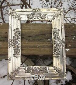 C1900 Beautiful Gothic Greek Revival Silver Plate Victorian 6 x 8 Frame FREESHIP