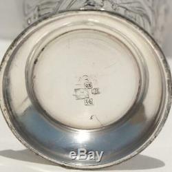 C1900s GERMAN WMF ART NOUVEAU SILVER PLATED HUNTING WILD BOAR PAIR 2 STIRRUP CUP