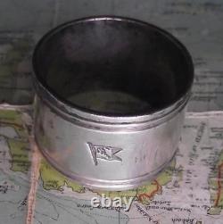 C1920 Original Emmigrant Ship ANCHOR LINE silver plated Napkin Ring No 43