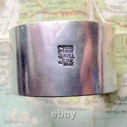 C1920 Original Emmigrant Ship SHAW SAVILL LINE silver plated Napkin Ring No 297