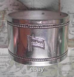 C1920 Original Emmigrant Ship SILVER LINE silver plated Napkin Ring