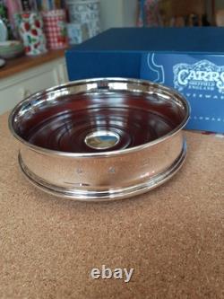 CARRS Sheffield Sterling SILVER Hallmarked Wine Bottle Coaster In Original Box