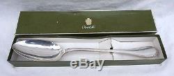 CHRISTOFLE France Perles Large 14 Serving Spoon with Original Box Silverplate