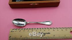 CHRISTOFLE MARLY Box Set. Coffee Spoons 10cm 4 long Silver plate NEW