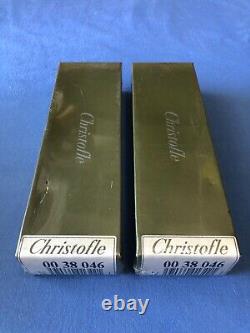 CHRISTOFLE MARLY SILVER PLATED PASTRY FORKS Set of 12 NEW in Original Boxes