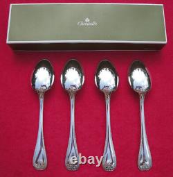 CHRISTOFLE Malmaison 4 table spoons 20,5 cm long. Silver plate