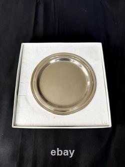 CHRISTOFLE Pair Of Silver Plated Bottle Coasters In Original Box