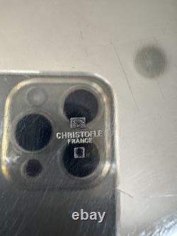 CHRISTOFLE Pair Of Silver Plated Bottle Coasters In Original Box