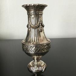 CHRISTOFLE Petit Vase en métal Argenté fin XIXè Silver Plated 19thC