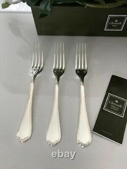 CHRISTOFLE Spatour 6 dessert forks 17 cm long. Silver plate