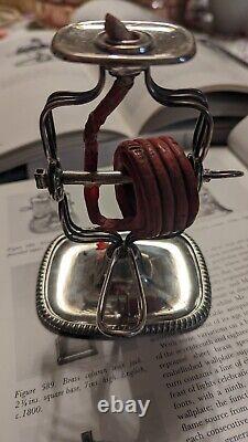 C. 1840 Old Sheffield Plate Silver Wax Jack Taper with Original Sealing Wax