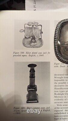 C. 1840 Old Sheffield Plate Silver Wax Jack Taper with Original Sealing Wax
