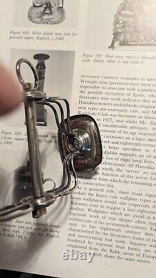 C. 1840 Old Sheffield Plate Silver Wax Jack Taper with Original Sealing Wax