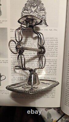 C. 1840 Old Sheffield Plate Silver Wax Jack Taper with Original Sealing Wax