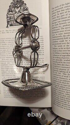 C. 1840 Old Sheffield Plate Silver Wax Jack Taper with Original Sealing Wax
