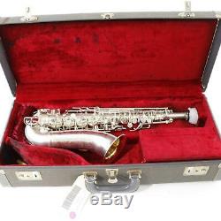C. G. Conn F-Mezzo Soprano Saxophone SN 213726 ORIGINAL SILVER PLATE GORGEOUS