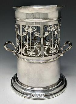 Ca 1900 Art Nouveau ROBERTS & BELK Silverplate Siphon Stand Wine Caddy SHEFFIELD